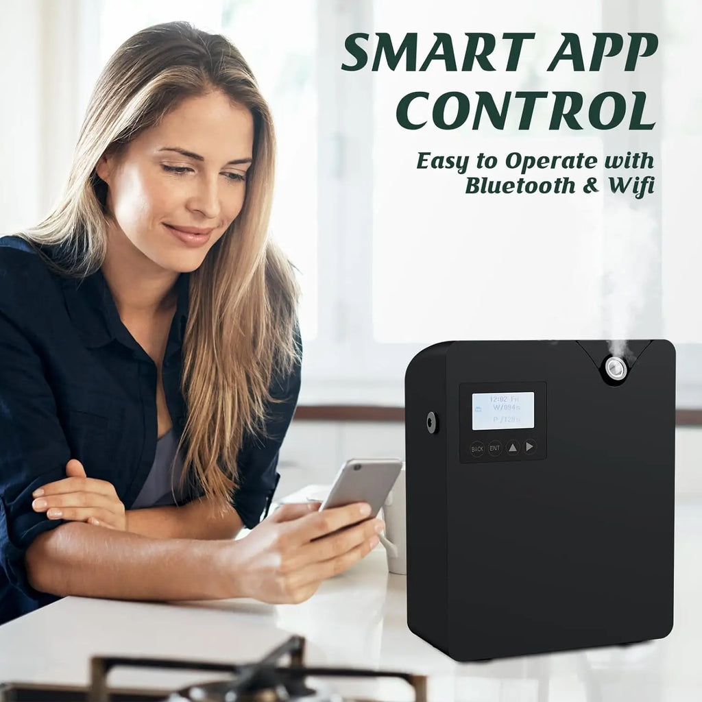 Waterless Essential Oil Diffuser - Smart Aromatherapy Scent Machine