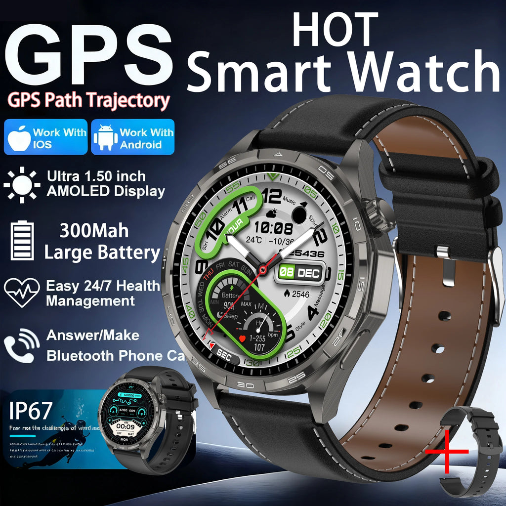 G T6 Max Smart Watch - AMOLED, GPS, Bluetooth Call, 15-Day Battery
