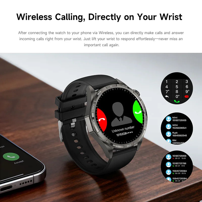 G T6 Max Smart Watch - AMOLED, GPS, Bluetooth Call, 15-Day Battery