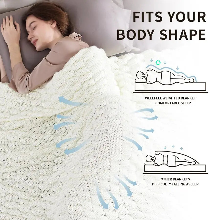 Chunky Knit Weighted Blanket (12 lb)