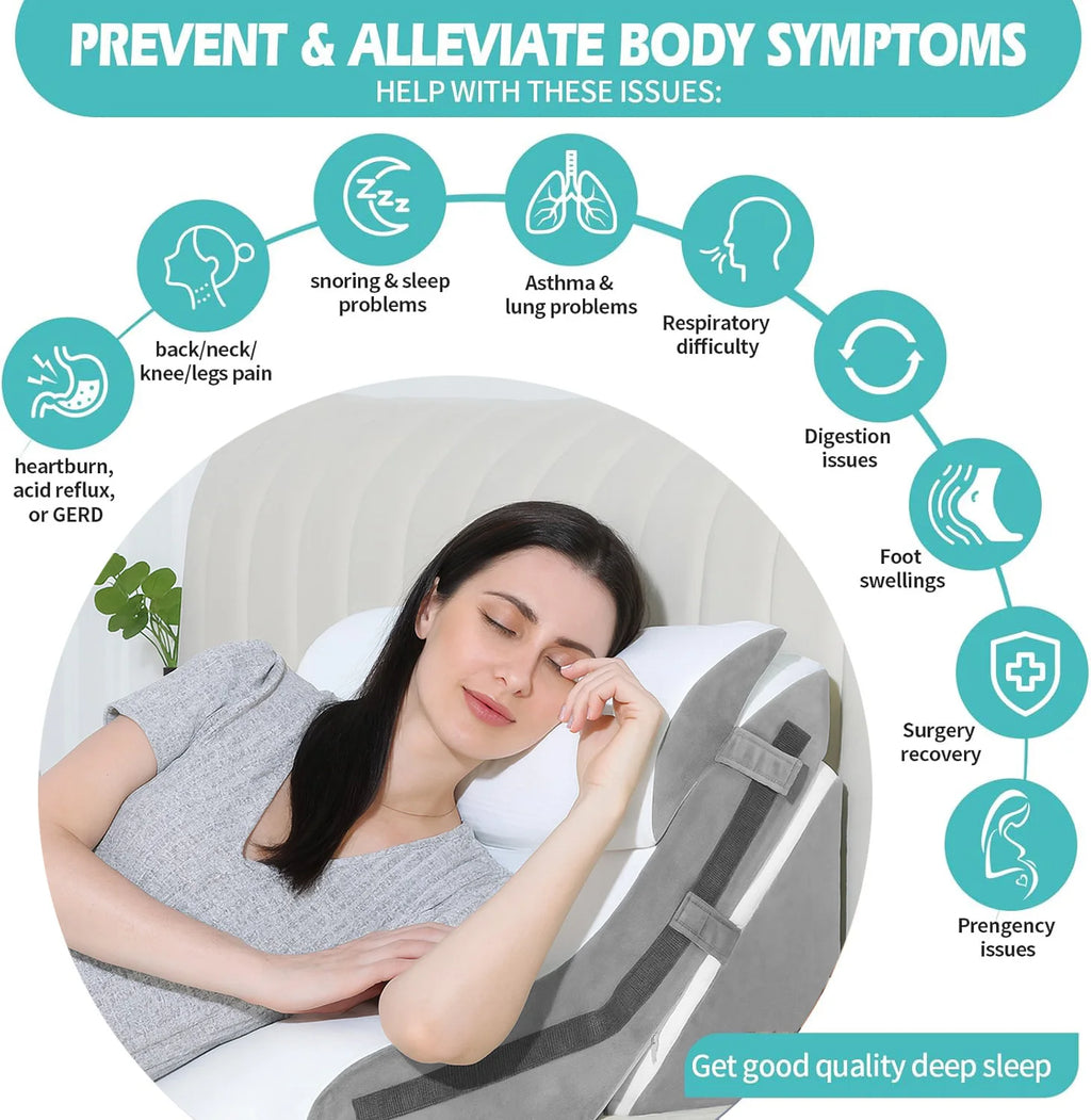 Adjustable Memory Foam Bed Wedge Pillow