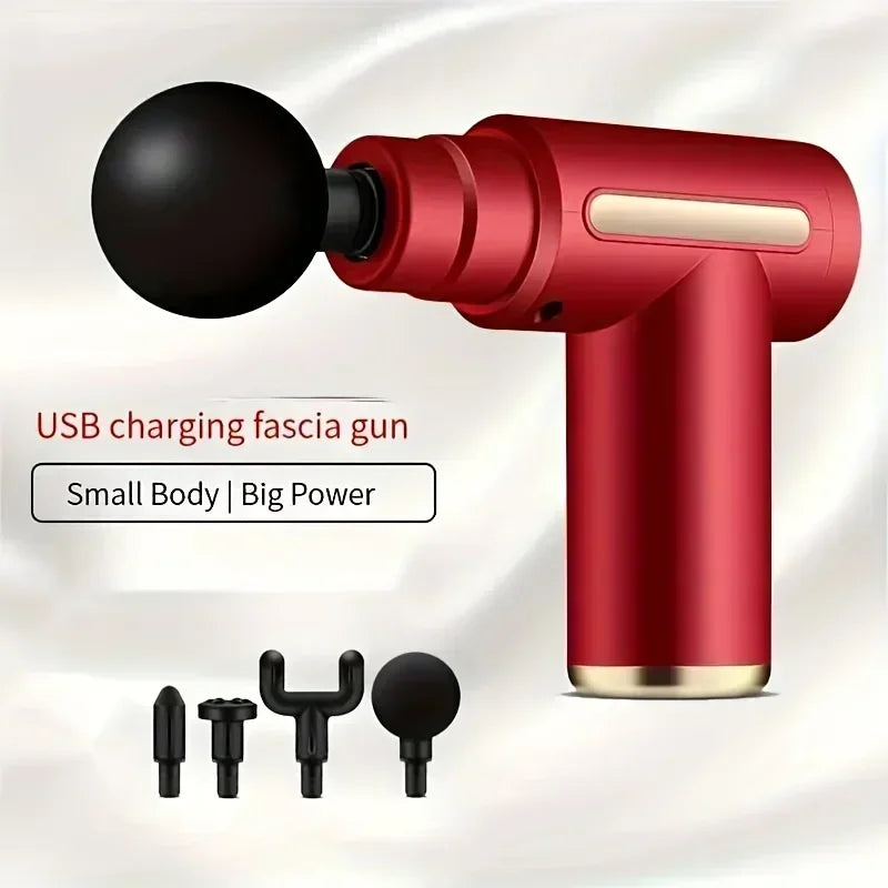 Mini Fascia Massage Gun - Portable USB Rechargeable Muscle Massager