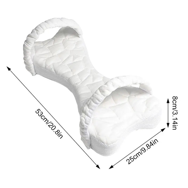 Memory Foam Knee Support Pillow - Double Heart Design with Straps
