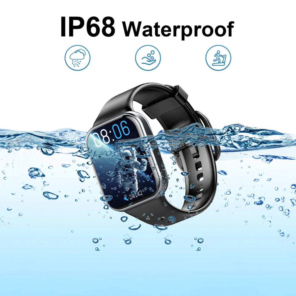 Smart Fitness Watch - Heart Rate, Sleep, GPS Tracker IP68 Waterproof
