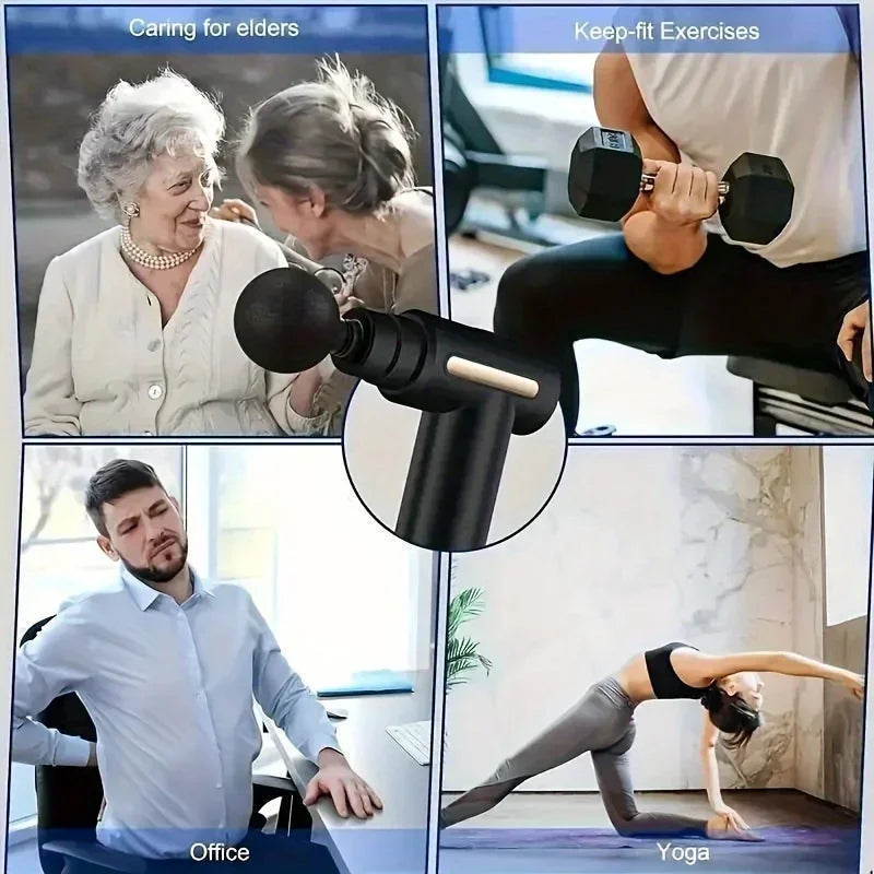 Mini Fascia Massage Gun - Portable USB Rechargeable Muscle Massager