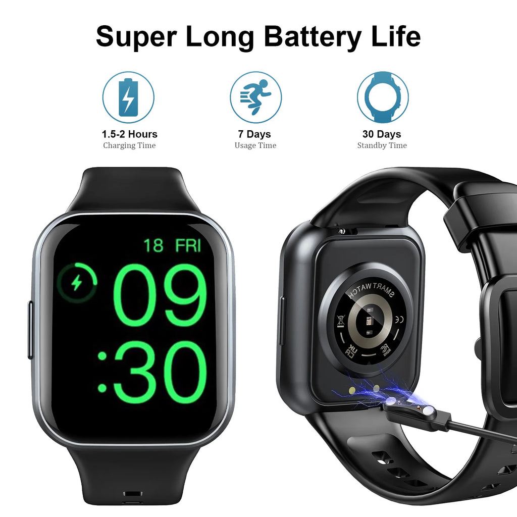Smart Fitness Watch - Heart Rate, Sleep, GPS Tracker IP68 Waterproof