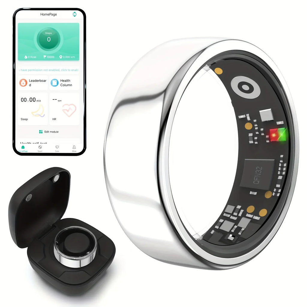 Smart Health Ring with Charging Case