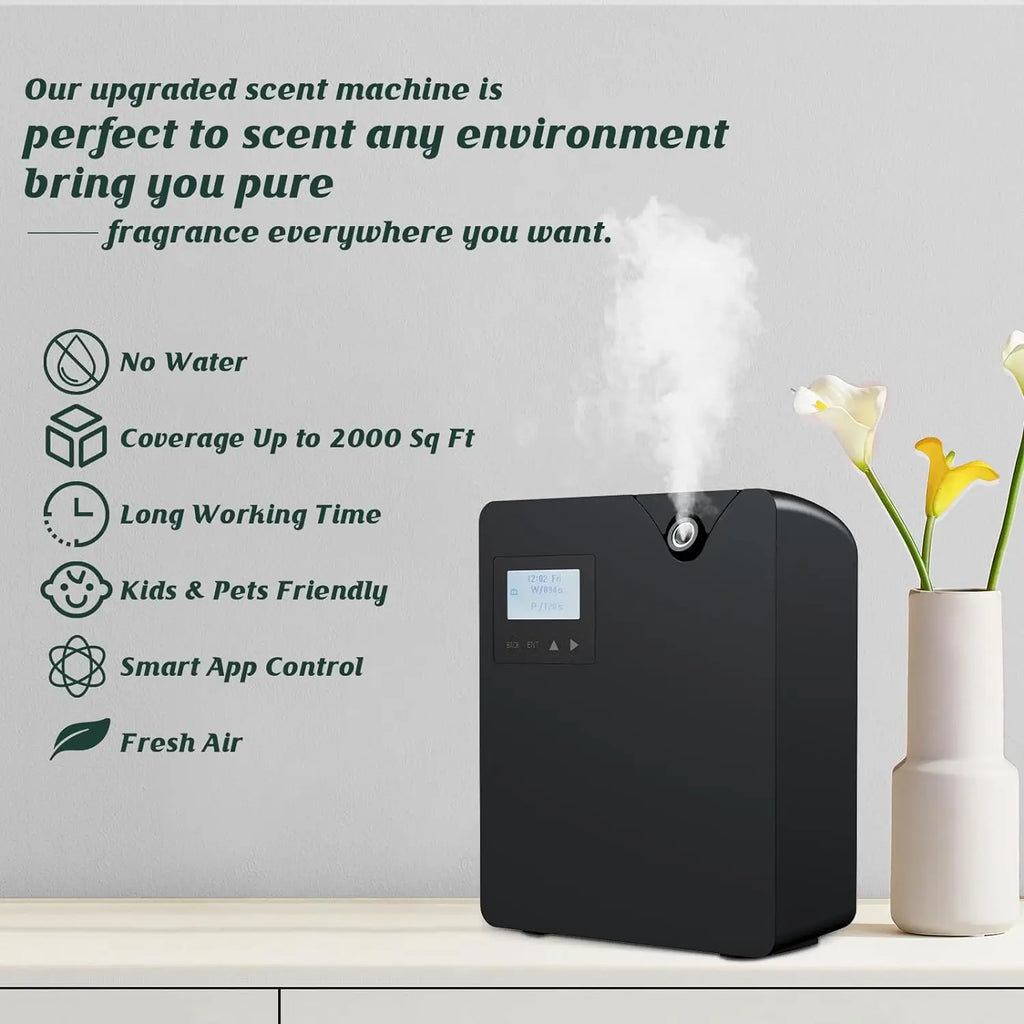 Waterless Essential Oil Diffuser - Smart Aromatherapy Scent Machine
