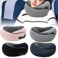 Memory Foam Travel Neck Pillow - Adjustable U-Shape Support