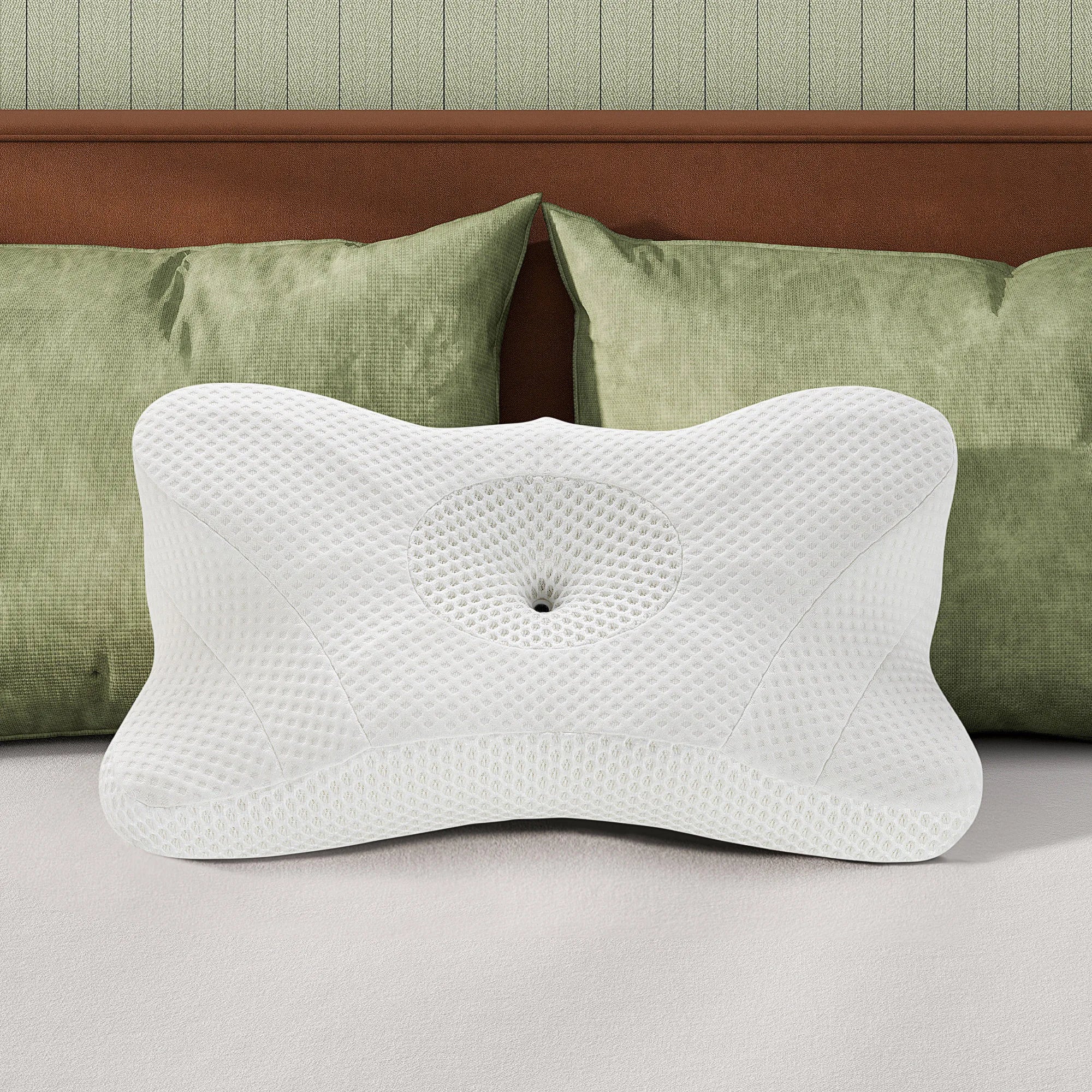 Queen Cervical Contour Memory Foam Pillow - Ergonomic Neck Support