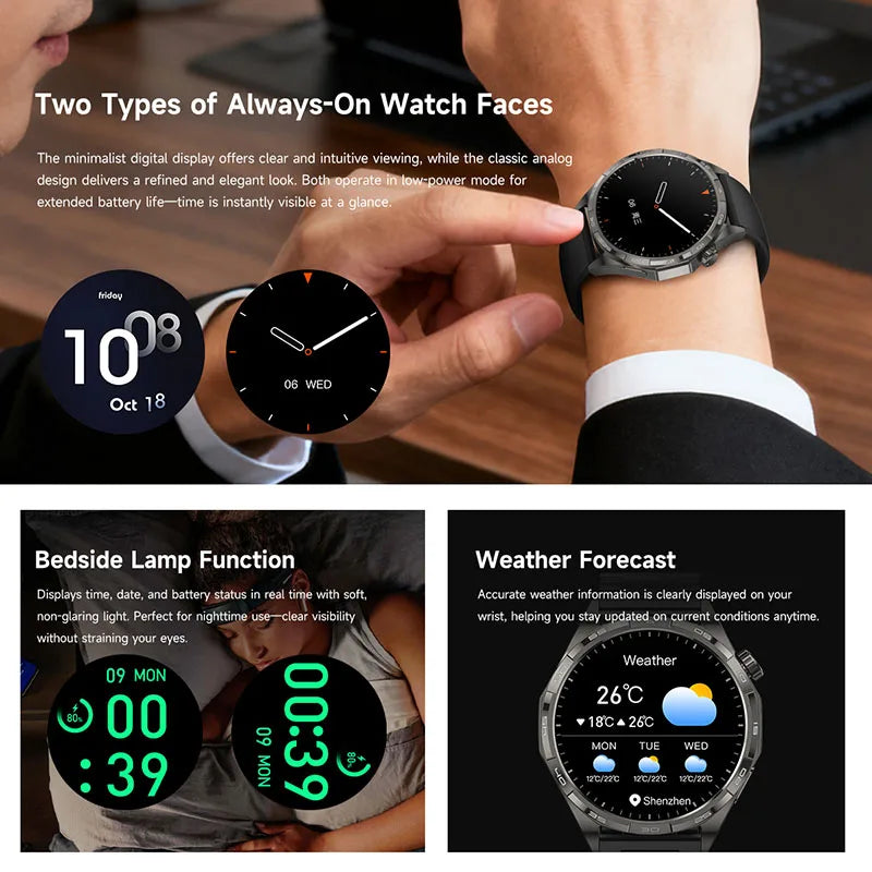 G T6 Max Smart Watch - AMOLED, GPS, Bluetooth Call, 15-Day Battery