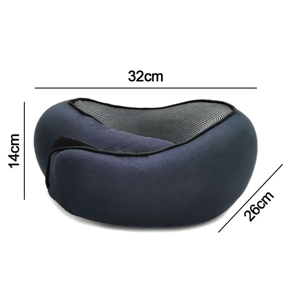 Memory Foam Travel Neck Pillow - Adjustable U-Shape Support