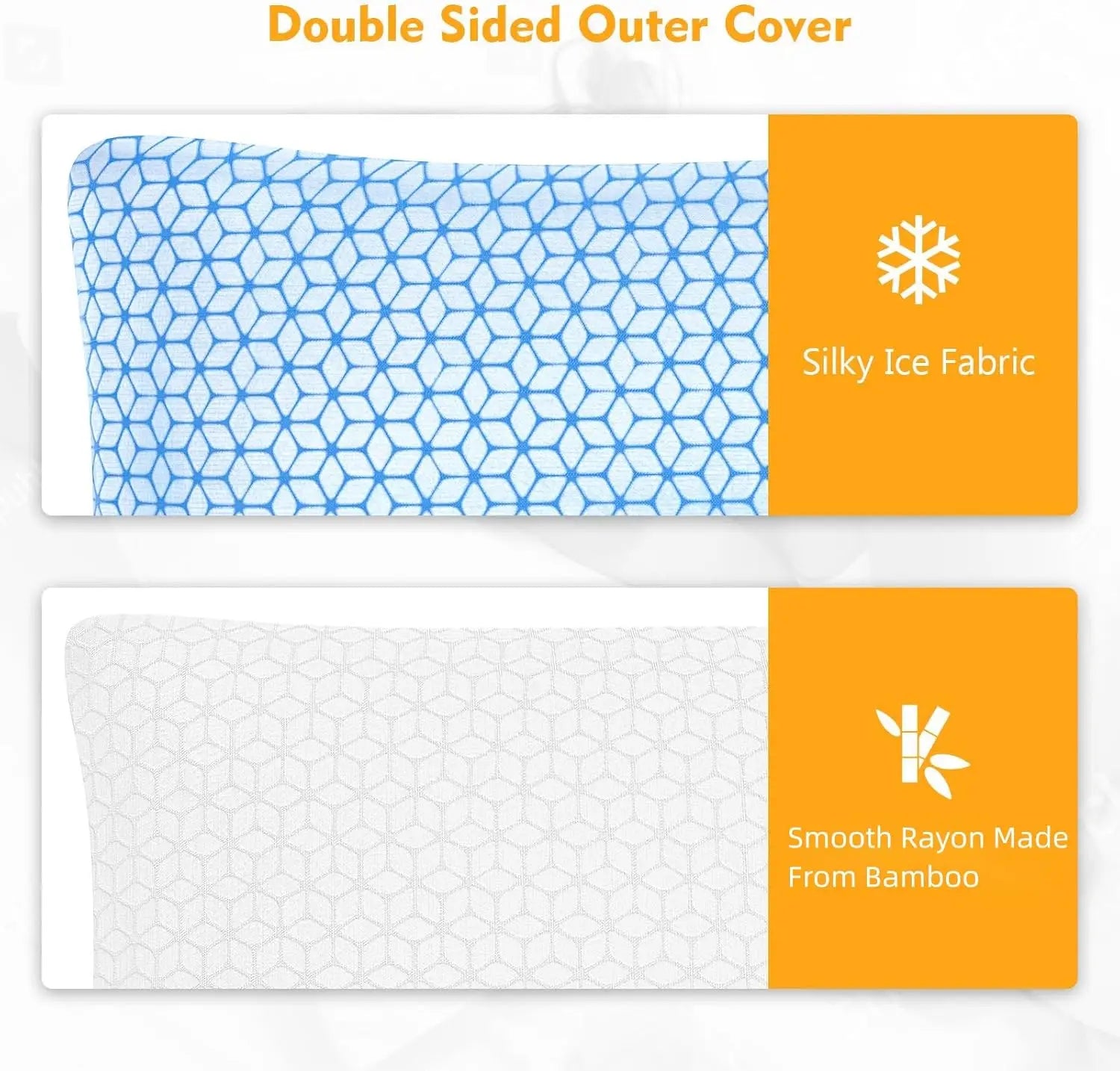 King Shredded Memory Foam Pillows - Adjustable Cooling Set of 2