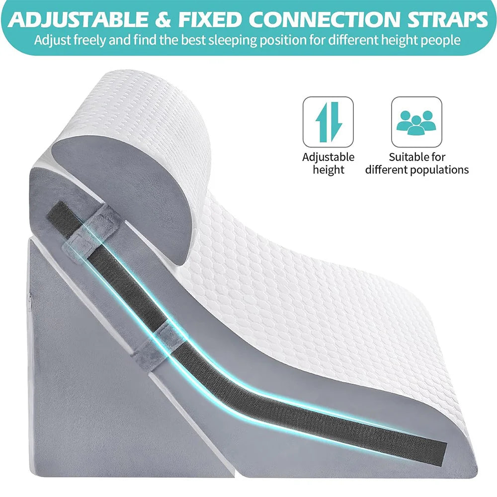 Adjustable Memory Foam Bed Wedge Pillow
