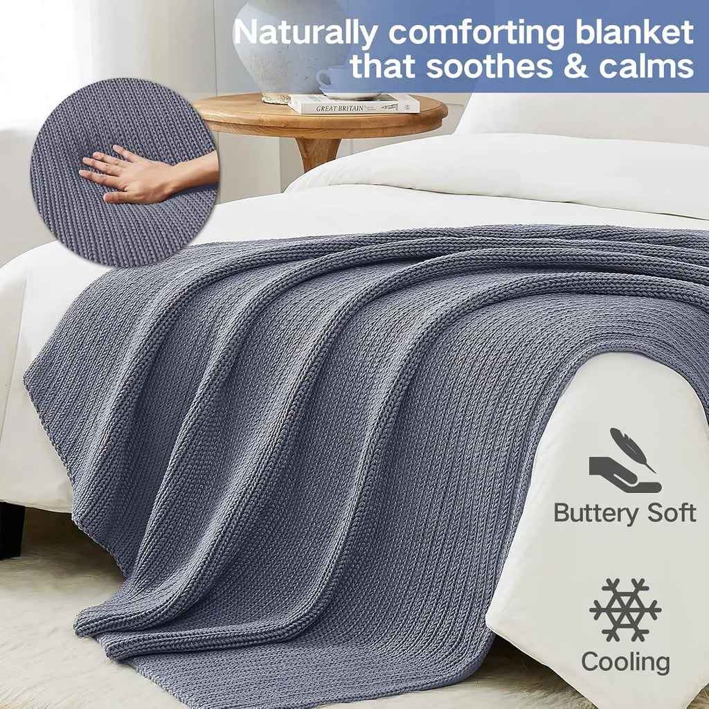 Cooling Knitted Weighted Blanket (15 lb)