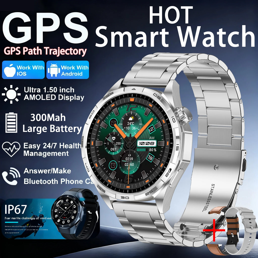 G T6 Max Smart Watch - AMOLED, GPS, Bluetooth Call, 15-Day Battery