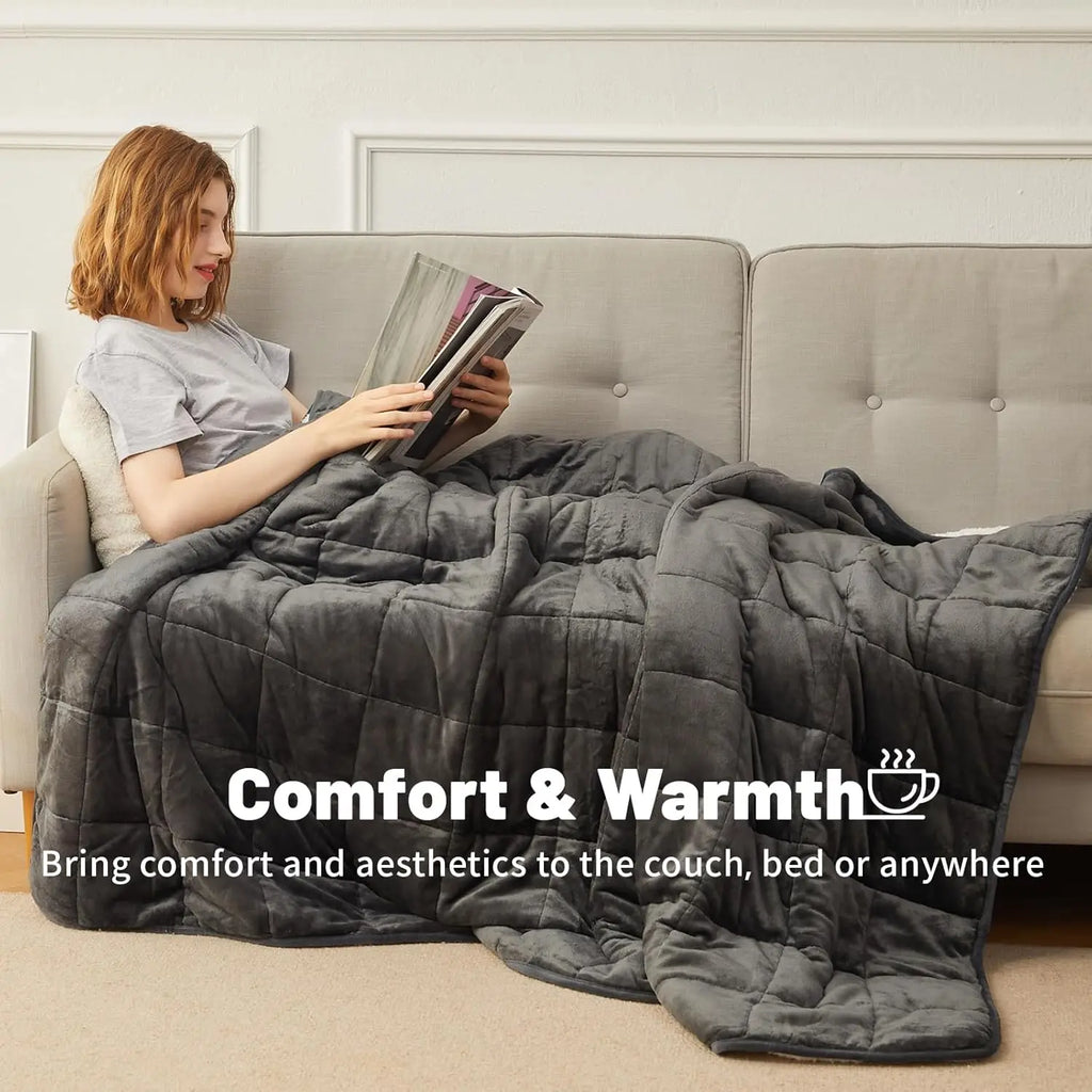 Sherpa Fleece Weighted Throw (15 lb)