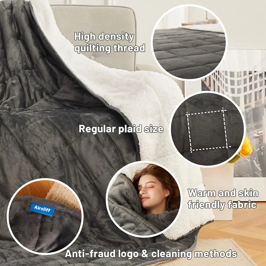 Sherpa Fleece Weighted Throw (15 lb)