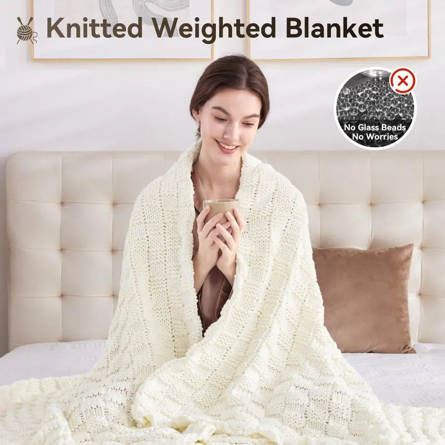 Chunky Knit Weighted Blanket (12 lb)