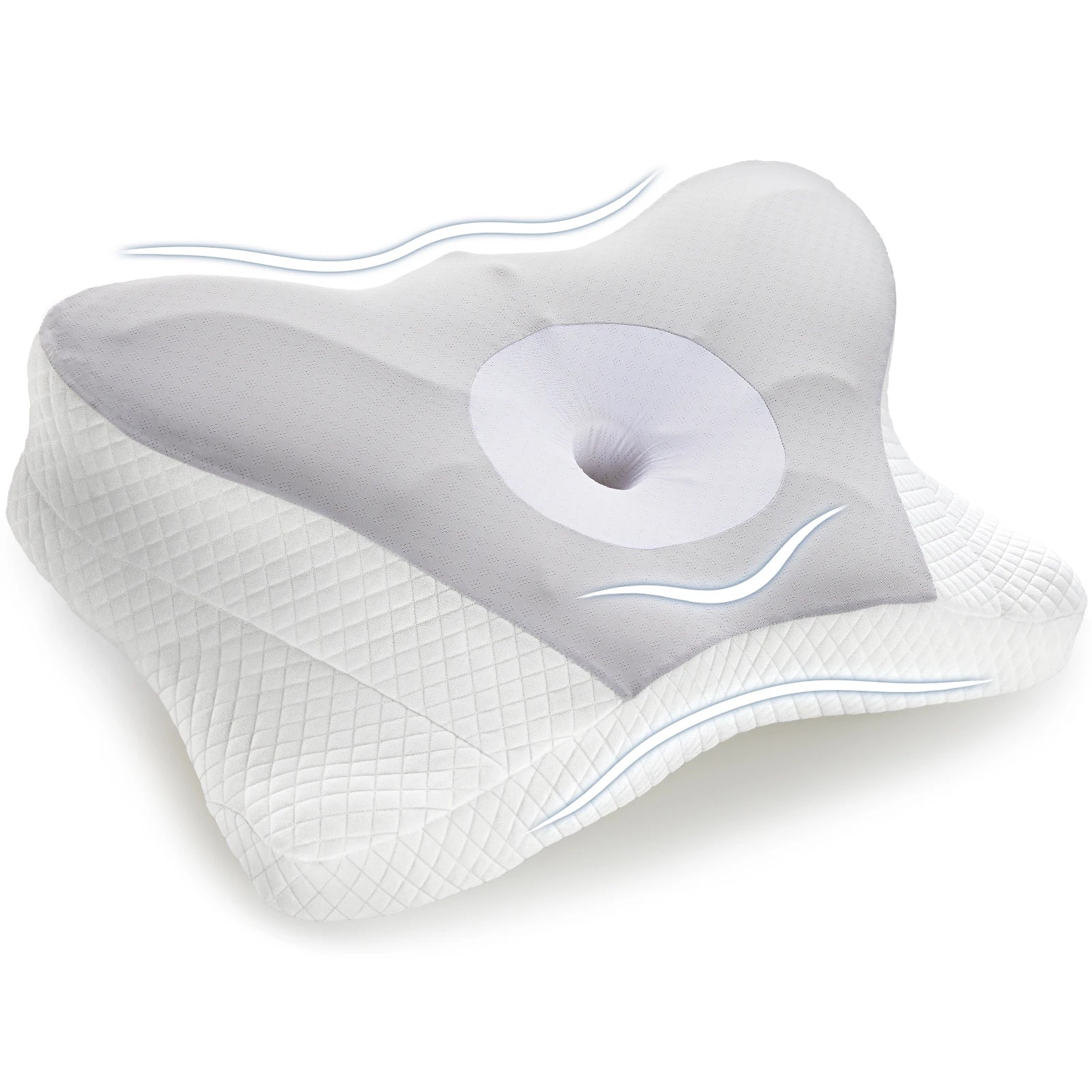 Queen Cervical Contour Memory Foam Pillow - Ergonomic Neck Support